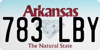 AR license plate 783LBY