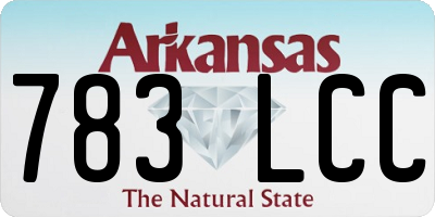 AR license plate 783LCC