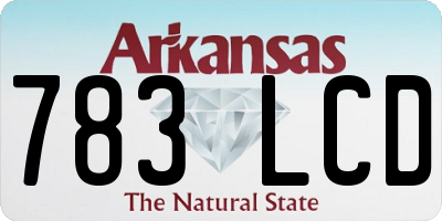 AR license plate 783LCD