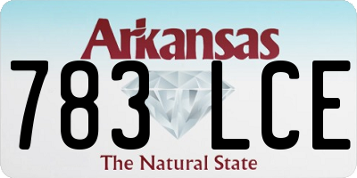 AR license plate 783LCE