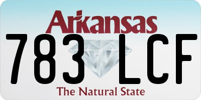 AR license plate 783LCF