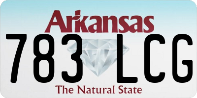 AR license plate 783LCG