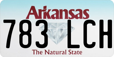 AR license plate 783LCH