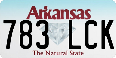 AR license plate 783LCK