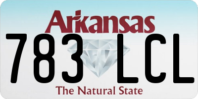 AR license plate 783LCL