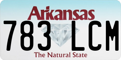 AR license plate 783LCM