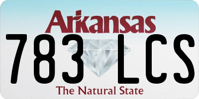 AR license plate 783LCS