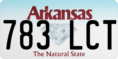 AR license plate 783LCT