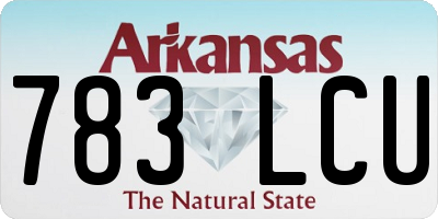 AR license plate 783LCU