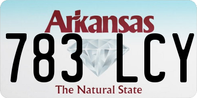 AR license plate 783LCY