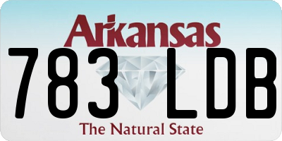 AR license plate 783LDB