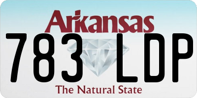 AR license plate 783LDP