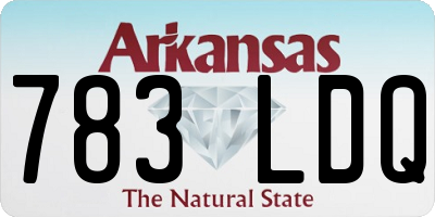 AR license plate 783LDQ