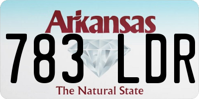 AR license plate 783LDR