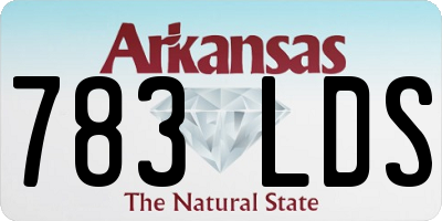 AR license plate 783LDS