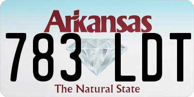 AR license plate 783LDT