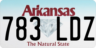 AR license plate 783LDZ