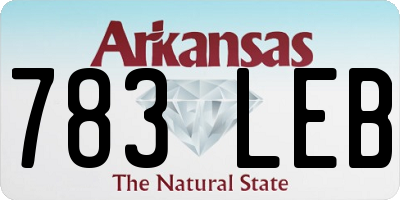 AR license plate 783LEB