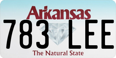 AR license plate 783LEE