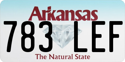 AR license plate 783LEF