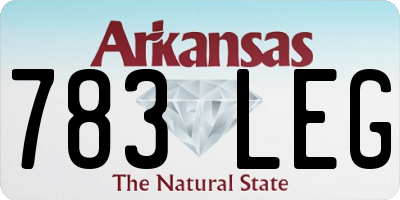 AR license plate 783LEG