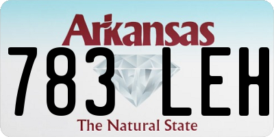 AR license plate 783LEH