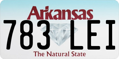 AR license plate 783LEI