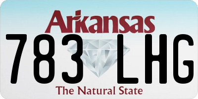 AR license plate 783LHG