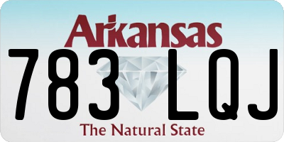AR license plate 783LQJ