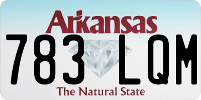 AR license plate 783LQM