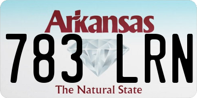 AR license plate 783LRN