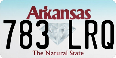 AR license plate 783LRQ