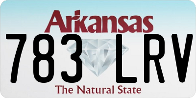 AR license plate 783LRV