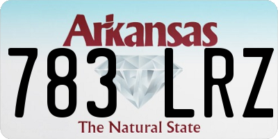 AR license plate 783LRZ