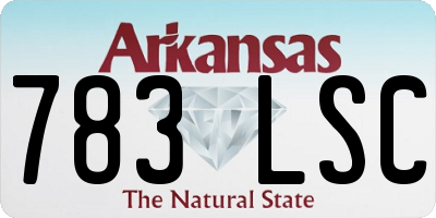 AR license plate 783LSC