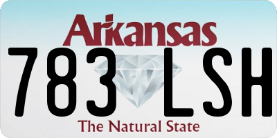 AR license plate 783LSH