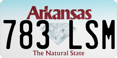AR license plate 783LSM