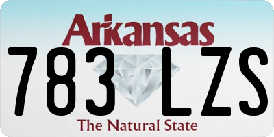 AR license plate 783LZS