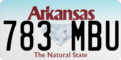 AR license plate 783MBU