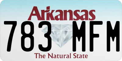 AR license plate 783MFM