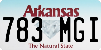 AR license plate 783MGI