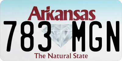 AR license plate 783MGN
