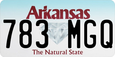 AR license plate 783MGQ