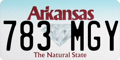 AR license plate 783MGY