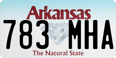 AR license plate 783MHA