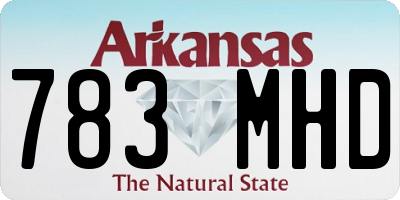 AR license plate 783MHD