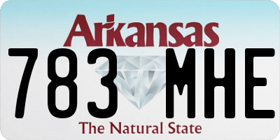 AR license plate 783MHE