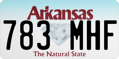 AR license plate 783MHF