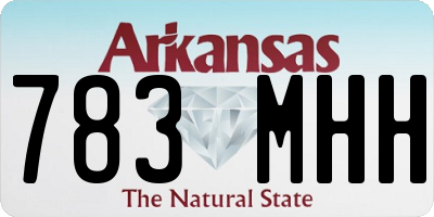 AR license plate 783MHH