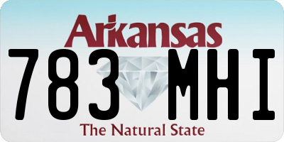 AR license plate 783MHI